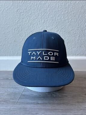 Vintage TaylorMade Golf Hat Blue Snapback Adjustable Embroidered Retro 7 Nine